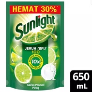 Sunlight Jeruk Nipis PenCuci piring 650 ml//SUNLIGHT SABUN CUCI PIRING 650ml termurah