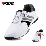 PGM Black Genuine Leather Golf Shoes Mens Waterproof Men England Style Anti-Skid Breathable Sneakers Casual Bussiness