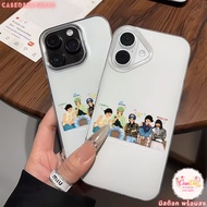 New Redmi Mobile Phone Case Famous Idol Boy Group Cream White Hard for NOTE14PRO5G 10A 9T 12C 13C A3