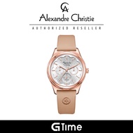 [Official Warranty] Alexandre Christie 2994BFRRGSL Women's Silver Dial Silicone Strap Watch