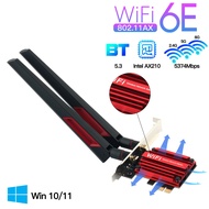 3000Mbps WiFi6E Intel AX210 Bluetooth 5.3 Dual Band 2.4G/5GHz WiFi Card 802.11AX/AC PCI Express Wire