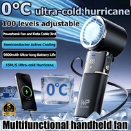 [WP]2025 Ultra AI Turbo fan 9800 mAh Handheld fan Portable with Ice Cooling Pad 53 hours battery lif