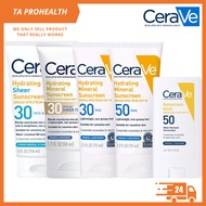 CeraVe Hydrating Mineral Face Sunscreen SPF50 / Sheer Tint SPF30 / Hydrating Sheer Sunscreen SPF30 /