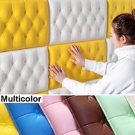 3D Wall Stickers Wallpaper Self-adhesive Thicken Tatami Anti-collision Wall Mat Pad Kids Bedroom Liv