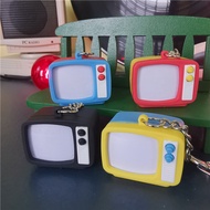 Nostalgic Retro 3cm Retro TV Keychain Can Glow Sound