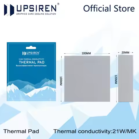 Upsiren 21W GPU CPU Heatsink Cooling Conductive Silicone Pad 85X45/100X100/120X20/70x20mm Quality Or
