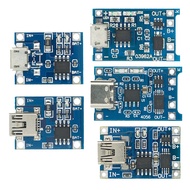 type-c/Micro USB 5V 1A 18650 TP4056 Lithium Battery Charger Module Charging Board With Protection Dual Functions 1A Li-ion