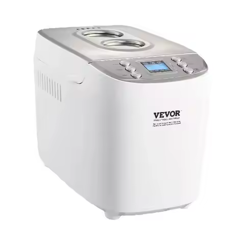 SucceBuy 2/3 LB Bread Maker 15-in-1 Dough Machine Nonstick Ceramic Pan Automatic Bread maker with Gl
