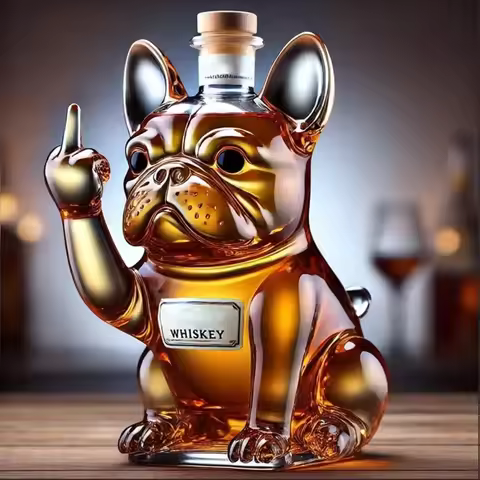 Cross border new Dog Bottle animal sand dog whiskey bottle vodka set
