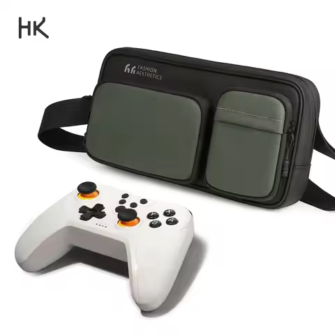 HK Waterproof Men's Crossbody Bag Casual Sports Shoulder Bags Lightweight Cycling Travel Chest Bag F