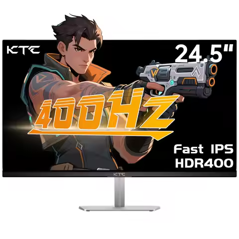KTC 24.5 Inch 400Hz Gaming Monitor, FHD 1080P 240Hz Computer Monitor, Fast IPS, FreeSync/G-Sync Comp
