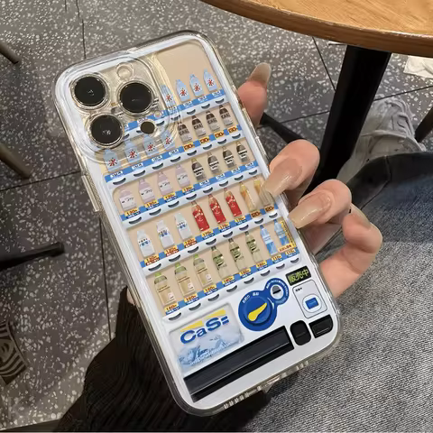 Beverage vending machine Phone Case For iPhone 11 12 13 14 15 16 16e Pro Max 7 8 Plus XR XS X Y2K Cu