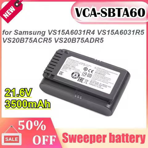 VCA-SBTA60 Vacuum Cleaner Battery Jet 60 Turbo Jet 75E 21.6V 3500mAh for Samsung VS15A6031R4 VS15A60