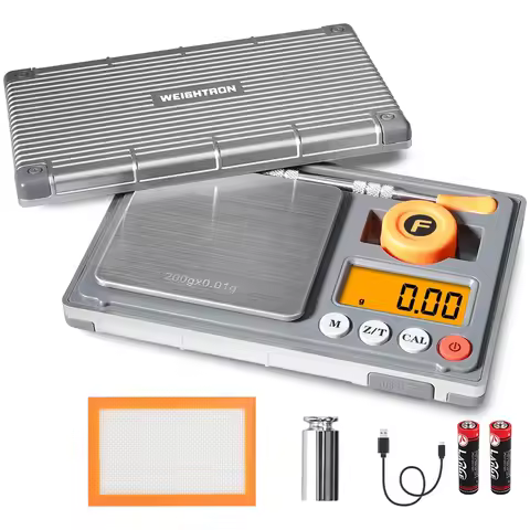 Gram Scale Rechargeable Herb Scale, Digital Scale .01 Gram Accuracy, 6 Units Mini Scale Gram and Oun