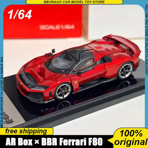 In Shock Ar Box Bbr 1:64 Ferrari F80 Diecast Model Full Openable Hypercar Replica With Carbon Base C