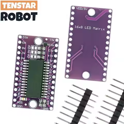 TENSTAR HT16K33 16x8 LED Dot Matrix Drive Control Module Digital Tube Driver Development Board