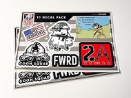 Tactical Stickers, T1 Decal Pack, 2A 2nd Amendment Variety Patriotic USA Decals for Car Bumper Windo