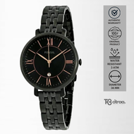 jam tangan fashion wanita fossil leadis Jacqueline analog strap rantai hitam black stainless steel water resistant luxury watch mewah casual original ES3614