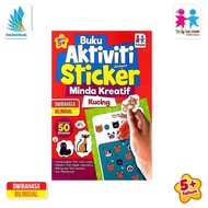 Buku Aktiviti - Buku Aktiviti Dengan Sticker Minda Kreatif Kucing - Buku Sticker - Buku Kanak-Kanak 