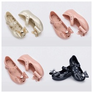 2024 New Melissa Girls' Shoes Summer Bow Fish Mouth Sandals Baby Soft Sole Middle Big Kids Jelly Shoes Girl