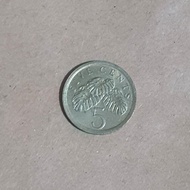 Koleksi uang koin 5 cent - Singapura (Tahun edaran 1989)