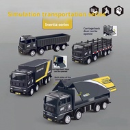 1pc Children's Game Container Truck Realistic Transportation Truck Toy Cargo Truck Inertial Car Mode