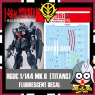 SNOW FLAME HGUC MK II TITAN FLUORESCENT WATER SLIDE DECAL