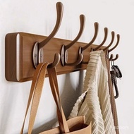 Taiwan Ready Stock Can Open Tickets Solid Wood Hanger Clothes Hook Perforation-Free Entrance Door Wa