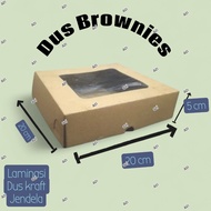 Brownies Box size 20x20x5 cm/ Laminated Pizza Box/ kraft Box Brownies Box Pizza Box