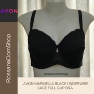 Avon Marinella black underwire lace full cup lace bra