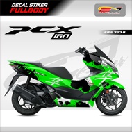 STKER VARIASI MOTOR PCX DECAL FULL BODY-STIKER LANGSUNG CETAK TERMURAH MOTOR PCX BLOK BODY-EMB763