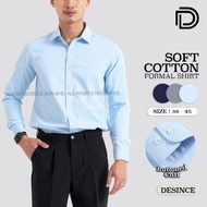 🇲🇾 DESINCE Men Formal Long Sleeve Cotton Shirt Kemeja Suit MT 004