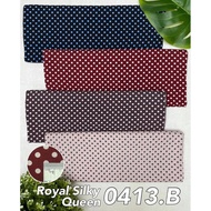 Royal Silky Queen Rayon Fabric 0413.B polka dots (per 0.5 meters) Premium Silky Rayon Material