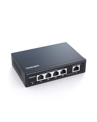 5 Port Gigabit PoE Switch, 4 Port PoE+ 65W 1000Mbps and 1 Uplink Port, IEEE802.3af/at Plug and Play 
