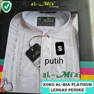 Baju Koko Pria Al Mia Almia Platinum Putih Lengan Pendek Original Fash