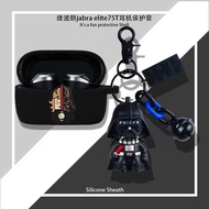 Jabra Elite 3 Case Jabra Elite 75T Waterproof Case Shockproof Case Trendy Brand Kaws Cartoon Black Samurai Keychain Pendant Jabra 85T Headphone Case Jabra Elite Active 65T Silicone Soft Case Jabra Elite 3 Bluetooth Headset Case Protective Case Cover