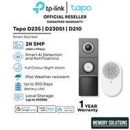 TP-Link Smart Door Bell Long Battery Life Waterproof with 2K 5MP Remote Monitoring Video D230S1 D235