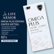 LA LIFE ARMOR Omega Plus Fish Oil Enteric Coasted Soft Gel 60's 鱼油 (Contain Sea Buckthorn Omega 7 )