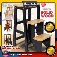 Malaysia Solid Wood Bar Chair Foldable Step Chair Step Stool Ladder Chair Kerusi Tangga Kayu