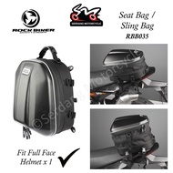 ROCK BIKERS RBB035 Rear Seat Sling Backpack Bag Tail Top Case Full Face Helmet Beg Tempat Duduk Motor Water Proof Cover