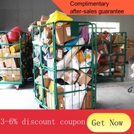 YQ61 Table Trolley Foldable Loader Logistics Express Sorting Transport Trolley Storage Cage Handling Cart