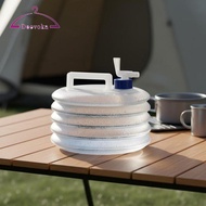 [deevoka] Outdoor Folding Water Jug LDPE4 Water Container with Spigot Camping Water Bucket for Trave