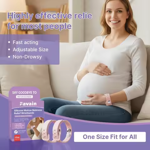 2pcs Travel Morning Sickness Wrist Band Anti Nausea Car Van Sea Plane Wristband Anti-motion Sickness