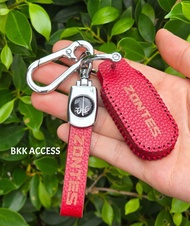 เคสกุญแจหนัง zontes 350E 350D 368G 368K 368D พร้อมพวงกุญแจหนัง มีโลโก้ zontes แท้