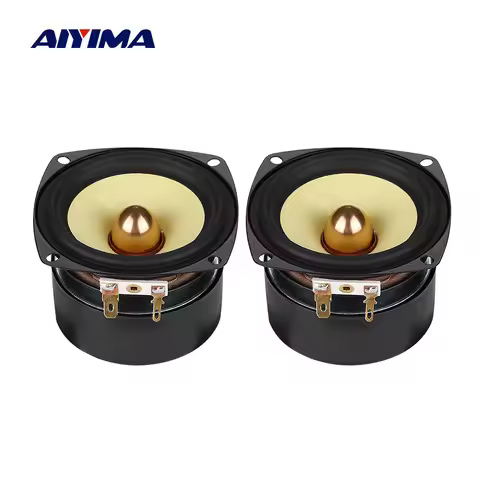 AIYIMA 2Pcs 3 Inch 4/8 Ohm 25W Speaker Full Range Audio DIY Audio Bookshelf Speakers Round Sqaure Ho