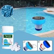 Solar Pool Chlorine Floater with Colorful Lights Floating Chlorine Dispenser Pool Chlorine Tablet Di