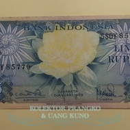 Uang kertas kuno 5 Rupiah thun 1959