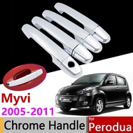Car Accessories Chrome Exterior Door Handle Cover For Perodua Myvi 2005 ~ 2011 M300 2005 2006 2007 2
