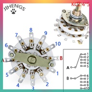 JIHENGS Kcz 2 POLE 6/7/8/9/10/11 4 POLE 3/5ตำแหน่งด้วย Channel ROTARY SWITCH SELECTOR พร้อม CAP ROTA
