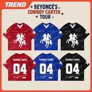 Beyonce Cowboy Carter Tour 2025 Merch Football Crop Jersey T-shirt